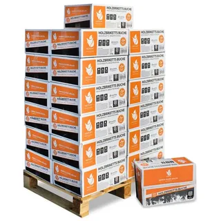 Heizfuxx Holzbriketts Nestro Hartholz m 12kg x 25 300kg Palette