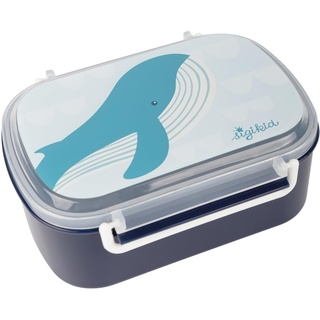 sigikid 25373 Brotzeitbox Wal Lunchbox mit Einsatz und Bügelverschluss, BPA-frei, sicher, leicht, empfohlen für Kinder ab 1 Jahr