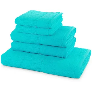 Möve for frottana, Handtuchset 5 teilig 2x Gästetuch 2x Handtuch 1x Duschtuch) (25 x 32 cm) unisex, Oeko-Tex® Standard 100, Badtextilien, Handtuch-Sets