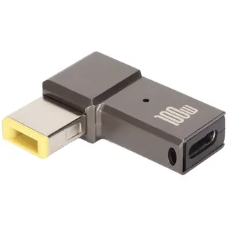 Yctze USB C auf Slim Tip Adapter, 100W 5A PD USB C Ersatz Ladeadapter, PD Emulator Trigger für Thinkpad X1 Carbon X1 Yoga T431s T440 T440p T440s für Lenovo