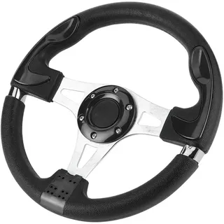 Lenkrad,Sportlenkrad,Lenkrad Ersatz,12.5in Lenkrad,Auto modifiziertes Zubehör - Schwarz/Silber/Rot