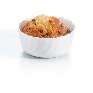 Luminarc 06962 Ramekin Auflaufform Trianon 12 cm Aufbackform Auflaufförmchen Mini Ofenförmchen Pastetenform Creme Brulee Muffins Wellenrand Hartglas Mikrowellen-Spülmaschinenfest weiß modern, Glas