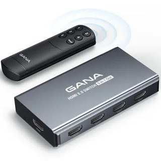 HDMI Splitter 5 in 1 Out 4K @ 60Hz, GANA HD MI Switch mit Fernbedienung, kompatibel mit PS5/4/3 Xbox Switch Roku TV Fire Stick
