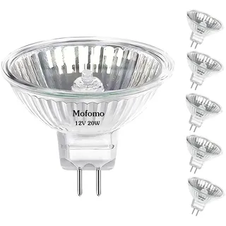 Mofomo Mr16 Gu5.3 Halogen, Halogen Bulb 20w 12v, Mr16 20w 12v, Mr16 halogen leuchtmittel 20 watt, 6 Stücke Halogen Mr16 Dimmbar Warmweiß