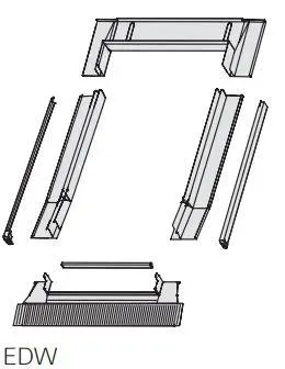 RotoQ Einzeleindeckrahmen Standard EDW 1x1AL 055/078 P_ Ziegel, HoheZiegel, Wellblech
