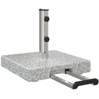 vidaXL Markisenständer mit Rollen Grau Granit 29 kg Quadratisch