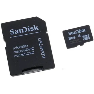 Speicherkarte SanDisk microSD 8GB f. Sony ST27 / ST27i