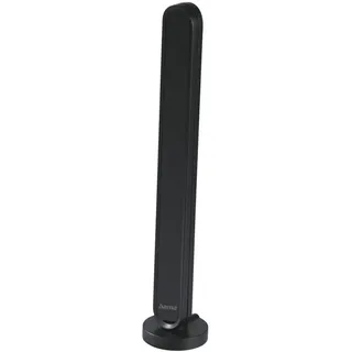 Hama Innenantenne (Antenne für Digitalradio (Dab/Dab+) und analog FM, Verstärkung des aktiven Signals bis zu 30 dB, Kabel 1,5 m, F-Stecker, Netzteil), Schwarz