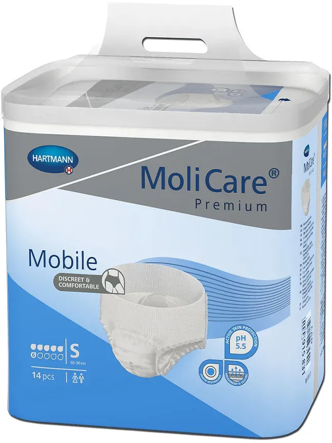 MoliCare Premium Mobile 6 Tropfen Gr. S Inkontinenzpants 4 x 14 = 56 Stück