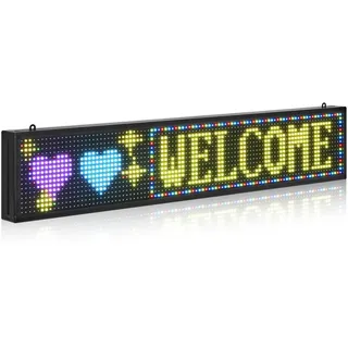 Vevor programmierbare LED Zeichen Scrollen Anzeigetafel P10 Vollfarbe 99x19cm