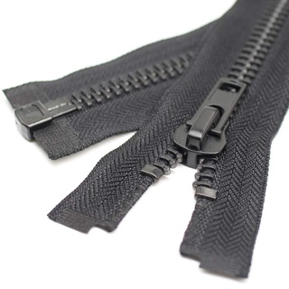 YaHoGa 58 cm #10 Große Reißverschluss Metall Reißverschluß teilbar Reissverschluss für Mantel, Jacke (Schwarz)