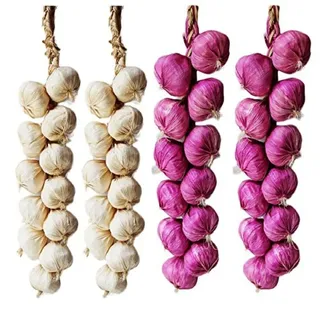 Nopea Knoblauch Saiten Künstlich Knoblauch Artificial Onion String Künstlich Knoblauch Schnüre Künstliche Gemüse Drinnen Dekor Für Haus Küche Garten