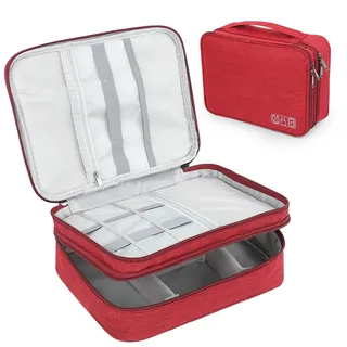 AiQInu Kabeltasche Universal Travel Kabel Organizer Tasche Cubes Kabel Etui,Wasserdichten Verstellbares Kabelorganizer für Handy Ladekabel, Powerbank, USB Sticks, SD Karten