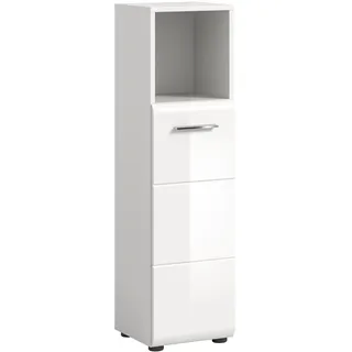 xonox.home Standschrank Ice 30 cm x 110 cm x 30 cm Weiß-Weiß