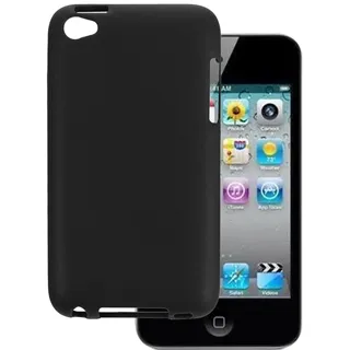 OAGELIM Hülle kompatibel mit iPod Touch 4 Case Stoßfeste TPU Weiche Flexible Schützende Handyhülle mit Kratzfestigkeit und Militärischer Fallschutz (Schwarz)