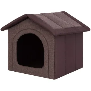 Hundehütte Hundehöhle Hundebett Hundehaus Katzenhöhle mittle L - 52x46 cm Dunkelbraun