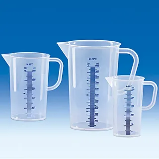 Vitlab Messbecher, PP, erhabene blaue Skala, 100 ml