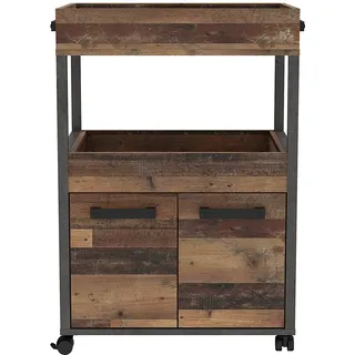 Forte Barschrank Home Bar Holzoptik Vintage Braun