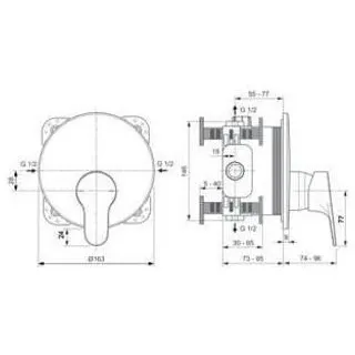 Ideal Standard Cerabase Brausearmatur A7394AA chrom,