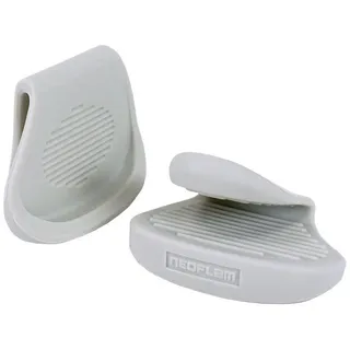 NEOFLAM® Topflappen Silikon-Griff Set, 2 tlg., (2-tlg), Hitzebeständig, Spülmaschinenfest, BPA-frei grau
