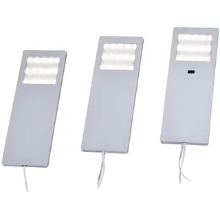 Paul Neuhaus LED-Unterbauleuchten HELENA Silber 3er-Set