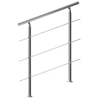 monzana Treppengeländer Edelstahl 100cm 3 Streben