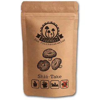 PilzWald Shiitake Pilze züchten auf Holz & Holzstämmen - ausführliche Anleitung - Pilzzucht für Anfänger - 25 Pilzdübel Pilzbrut Haus & Garten