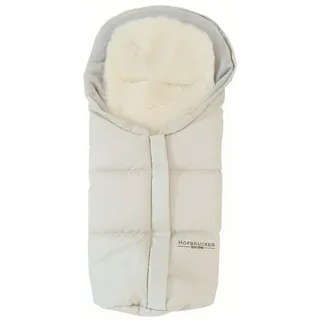 Hofbrucker Lammfell-Fußsäckchen Leni für Babyschale und Kinderwagen in Beige | Gr.: onesize