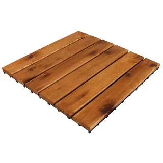 Mojawo Klickfliese Holzfliese Akazienholz FSC®-zertifiziert 30x30 cm Fliese Stecksystem