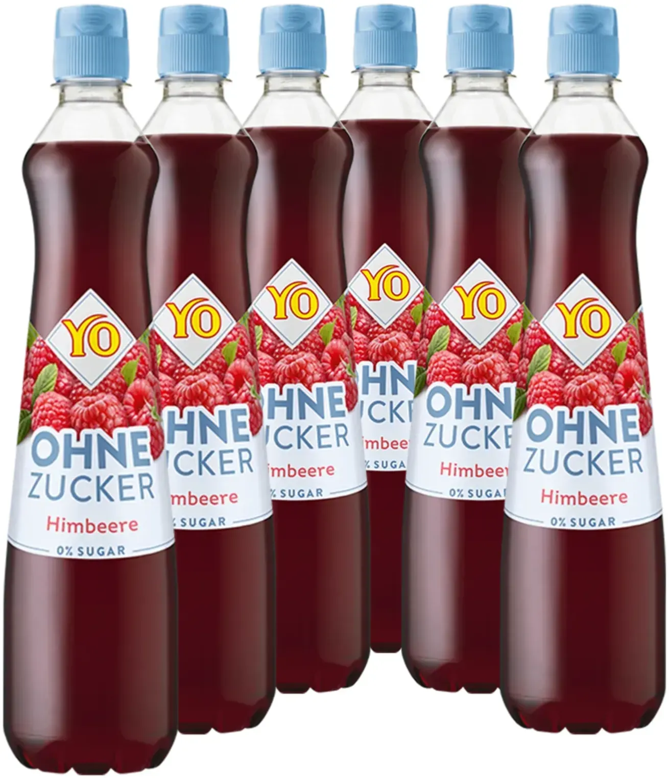 6 × YO Sirup Himbeere ohne Zucker