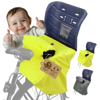 BambiniWelt by Rafael K. BambiniWelt Beinwärmer Kinder – Fußsack für Fahrradsitz kompatibel mit Römer, inkl. 2-in-1 Handmuff, Softshell & Microfleece, Wind- & wasserabweisend, reflektierend für Sicherheit, Farbe: gelb