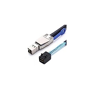 Allowish Mini SAS SFF-8644 with IC to SAS SFF-8643 Server Connection Cable (2m,Black)