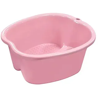 Q-XIAOKEAI, Großer Fußbad Spa Wanne Waschbecken Eimer Soak Feet Detox Pediküre Massage 3 Farben Rosa
