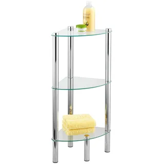 Wenko Haushalts- und Badeckregal Yago mit 3 Glasablagen Badzubehör (74.99 € / )