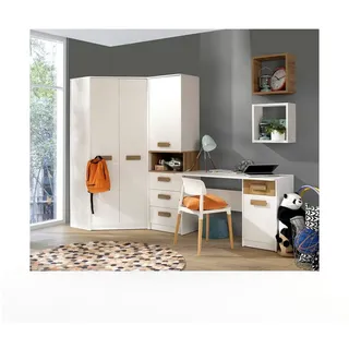 marmex Möbel Jugendzimmer-Set Grant set G16, (5-tlg), Soft-Close-Funktion weiß