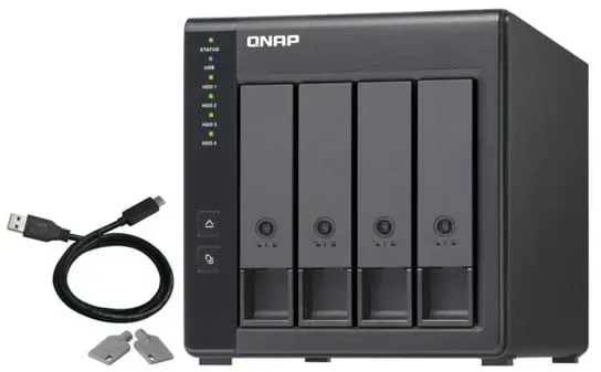 QNAP TR-004 4 Bay Desktop NAS Expansion - Optional Use as a Direct-Attached Storage Device