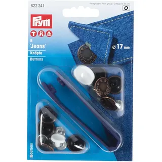 Prym Nähfrei-Jeans-Knöpfe Lorbeerkranz Messing 17 mm altkupfer,