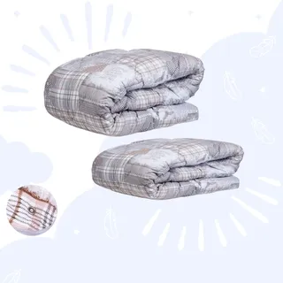 Zelesta Wonderbed Bettdecke 135x220 4 Jahreszeiten mit Druckknöpfen- Bettwäsche winterdecke und Sommer-Bettdecke warm Duvet - Waschbare bettdecke ohne Bezug - Anti-Allergene Steppdecke