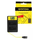 PATONA Smart Dual LCD USB Ladegerät f. Canon LP-E8 550D 600D