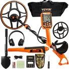 VEVOR Profi Metalldetektor 7 Modi Metallsuchgerät 30cm Suchspule IP68  Tauchtiefe bis zu 3m Goldsucher mit verstellbarem Griff Golddetektor inkl. Bluetooth-Headset Präzisions-Ortungsgerät