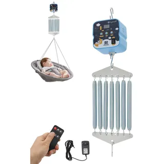 Electric Federwiege Baby Tragfähigkeit 19Kg Hängende 7-Feder Elektrische Babyschaukel Steuerung 9 Geschwindigkeiten 6 Timer Babywiege Controller babyhängematte
