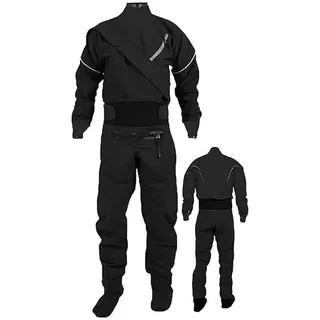 Trockenanzug Für Herren, Kajak, Leicht, 3-Lagig, Wasserdicht, Zum Paddeln, Angeln, Bootfahren, Kanufahren, Rafting, Tourengehen, Segeln,Black-L