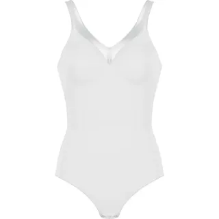 Naturana Body Minimizer Body (1-tlg) mit Kontrastbesatz am Ausschnitt weiß 85