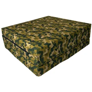 FORTISLINE Klappmatratze 195x60x9cm - 3-teilige Faltmatratze - H2 Gästematratze - Camping Faltbare - Kamping Bett - Waschbar Bezug - Erwachsene Klappbar - Reisematratze - Schaumstoff Matratze