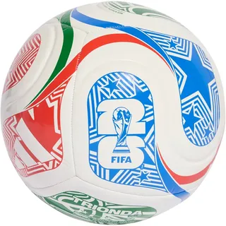 adidas FIFA Fußball-Weltmeisterschaft 26 Trionda Club Ball White / Vivid Red / Glow Blue / Green Gr. 3