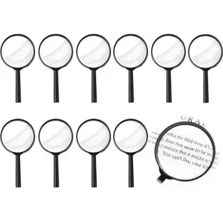 10-teiliges Lupen-set Für Kinder, Mini-lupen (6 Cm Durchmesser), Leselupen Aus Kunststoff Zum Entdecken Von Insekten, Pflanzen Und Der Natur, Ideales Lernmittel Für Detektivspiele, Kindergeburtstage U