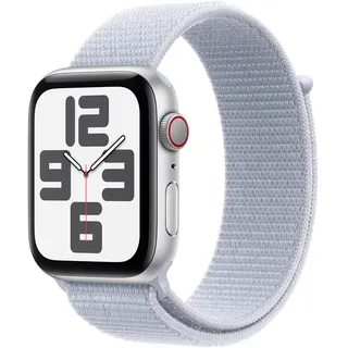 2024 GPS + Cellular 44 mm Aluminiumgehäuse Silber, Sport Loop Blaue Wolke