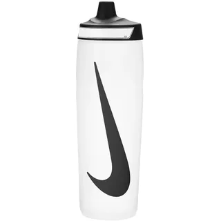 Nike Refuel Wasserflasche, 680 ml, Weiß / Transparent