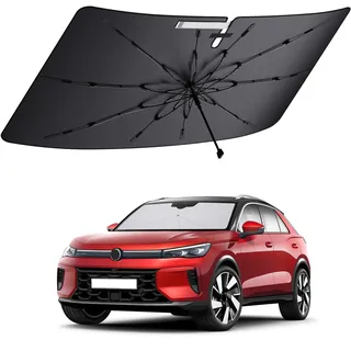 Coleya Auto Windschutzscheibe Sonnenschutz Kompatibel mit VW T-ROC 2018-2025, VW T ROC Frontscheibe Sonnenschirm, VW T-ROC Sonnenblende, Faltbare, UV-Strahlen Schutz