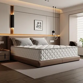 Aiibot Matratze 100x200 cm, orthopädische 7-Zonen Federkernmatratze 100x200 Matratzen Höhe 22cm, Federkernmatratze mit Spannbettlaken